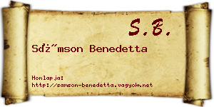 Sámson Benedetta névjegykártya